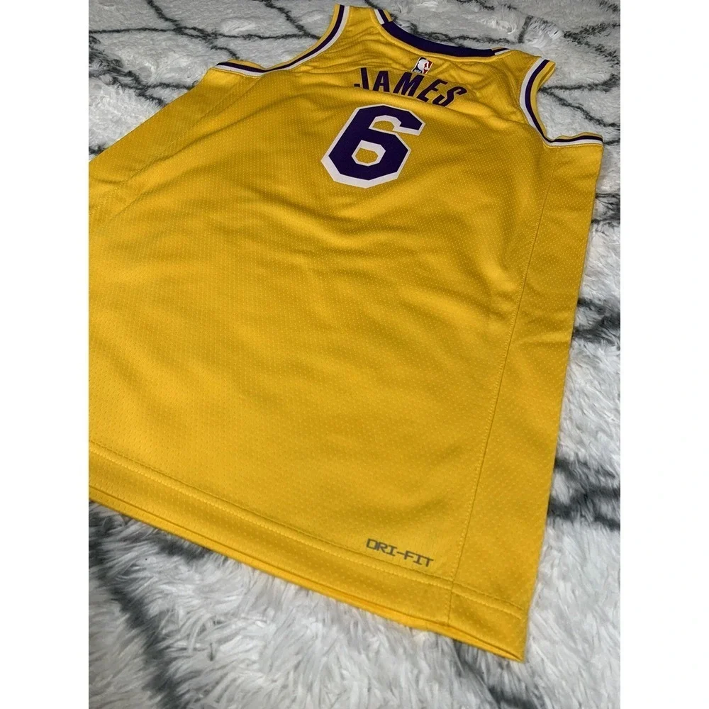 NIKE LeBron James Lakers Icon Swingman Jersey Yellow Sz‎ S *NEW* CW3669-738 $110